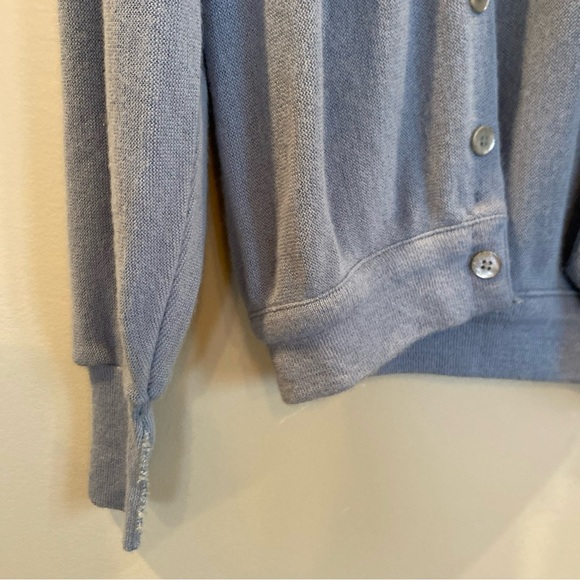 Vintage Jeff Links 100% Dupont Orlon Cardigan Sweater Blue Large Mr Rogers - Picture 5 of 6